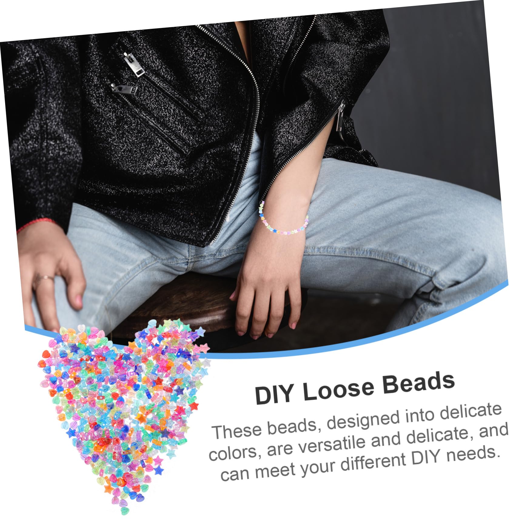 DOITOOL 5 Series Kit De Material Para Abalorios Hacer Joyas De Cuentas Pulsera De Cuentas Encantos Dijes Para Hacer Pulseras Juego De Número De Acrílico 600 Piezas X 5