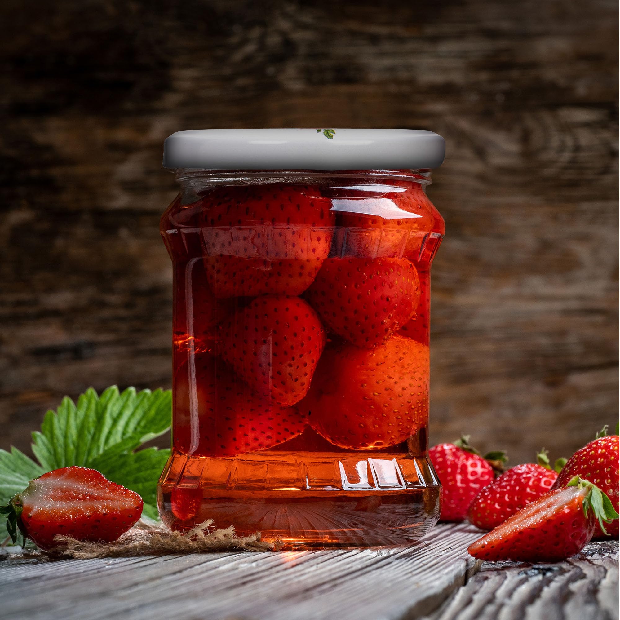 KADAX Einmachgläser 500ml TO82, Sturzgläser Mason Jar mit Schraubdeckel, Luftdichte Twist-off Gläser, Meal Prep, Overnight Oats, Sauerteig (Gemüsebeet, 8 Stück)