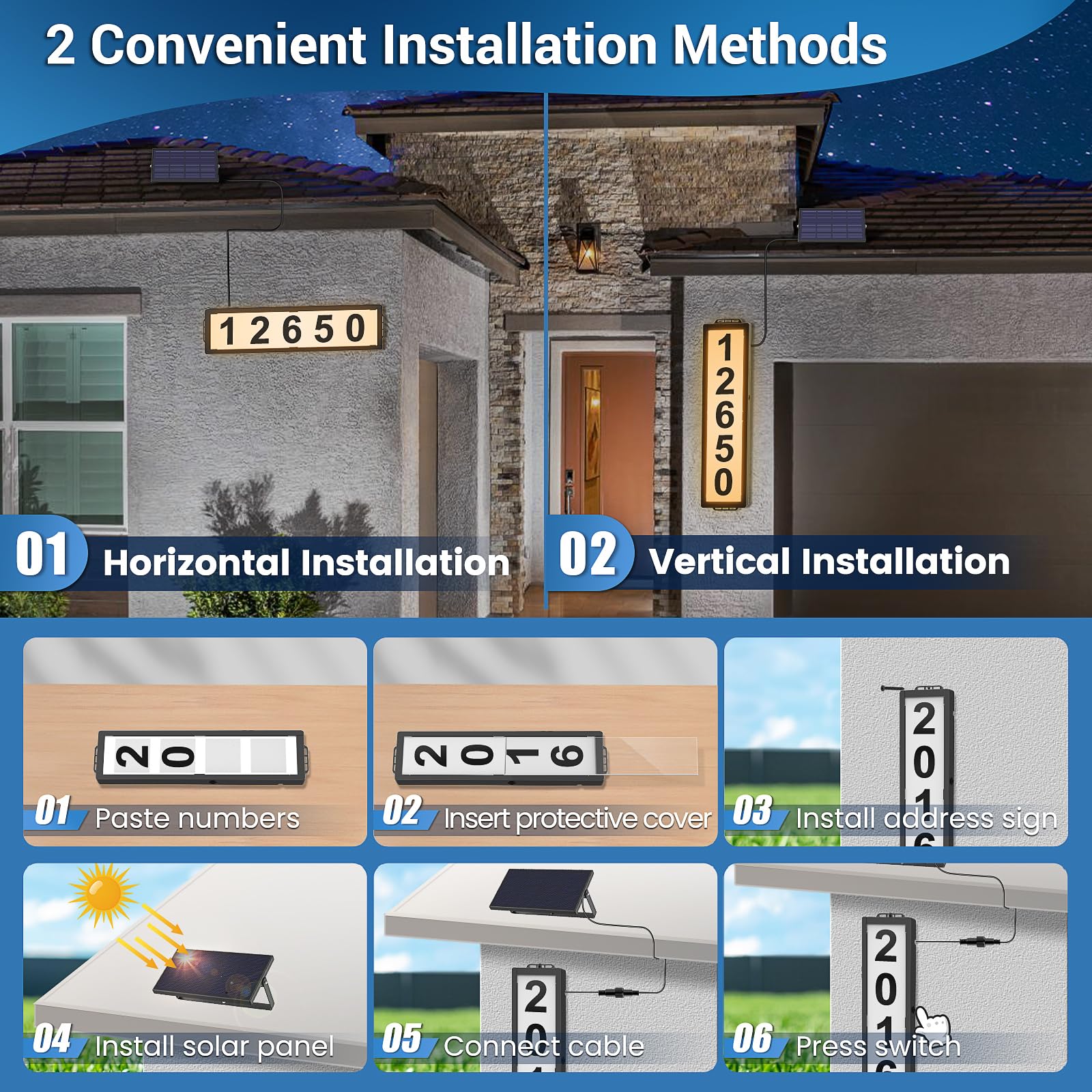 Solar Backlit Sign Snapklik.com : Solar Backlit Address Sign