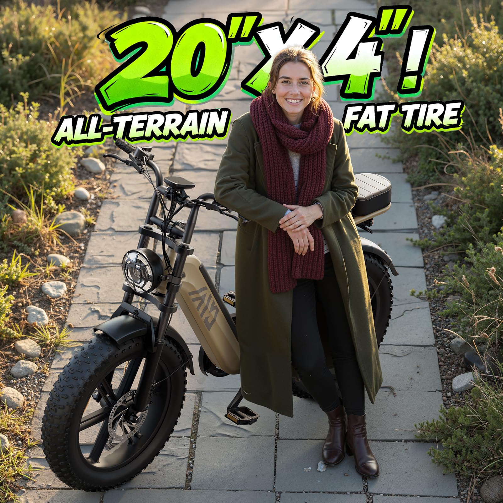 TST Bicicleta Eléctrica 20" Neumáticos Anchos E-Bike con Batería Extraíble 48V 15AH, Motor 250W, Autonomía 60km, Cuadro Paso Bajo, Suspensión, Pantalla LCD - Ideal Adultos Desplazamientos y Off-Road