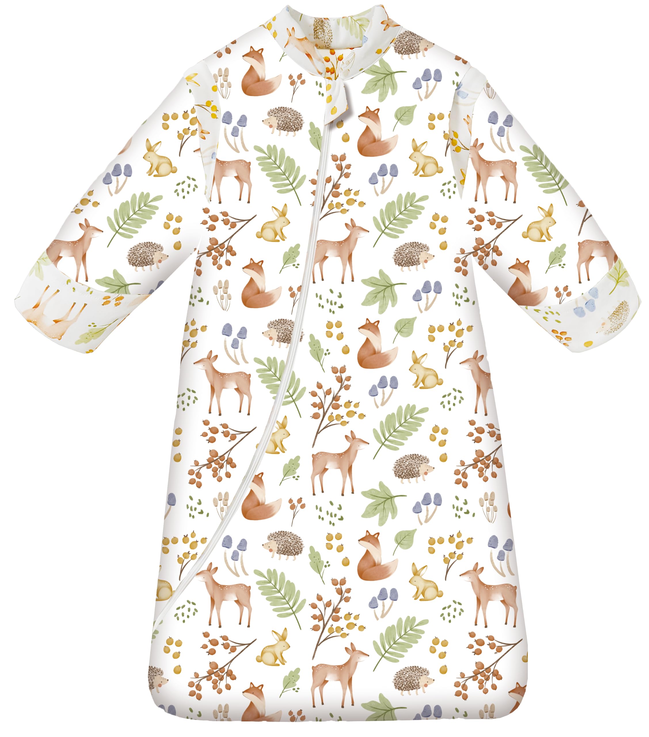 Chilsuessy Baby Sleeping Bag with Detachable Long Sleeves Wearable Blanket for Winter Toddler Sleeping Bag Kids Sleeping Sack for Infant Toddler, Dream Garden/3.5 Tog, 6-18 Months