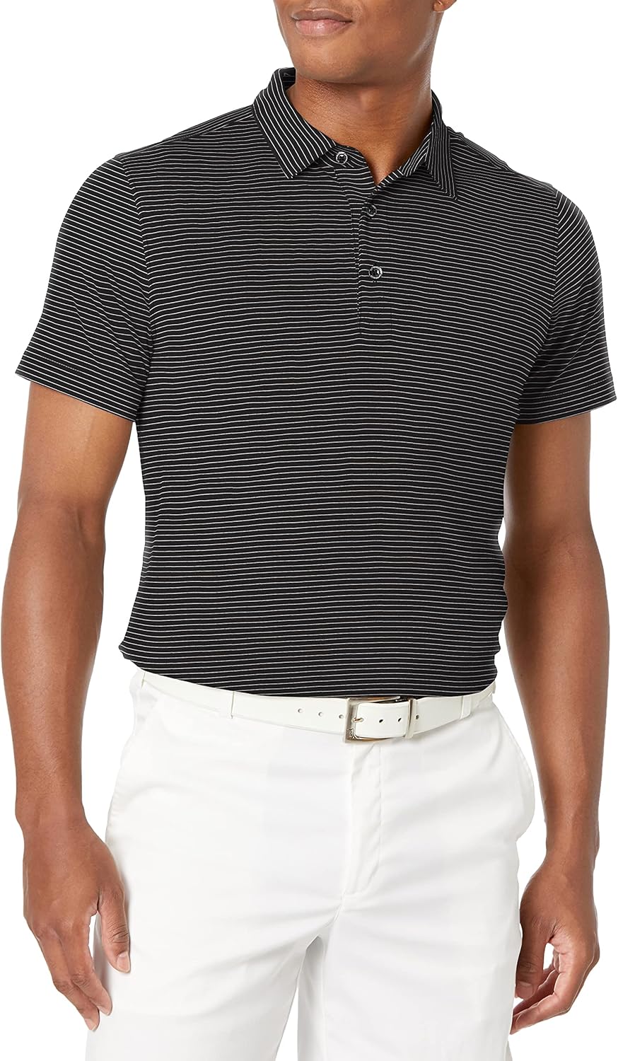 Cutter & Buck Men's Drytec UPF 50+ Forge Pencil Stripe Tailored Fit Polo Shirt