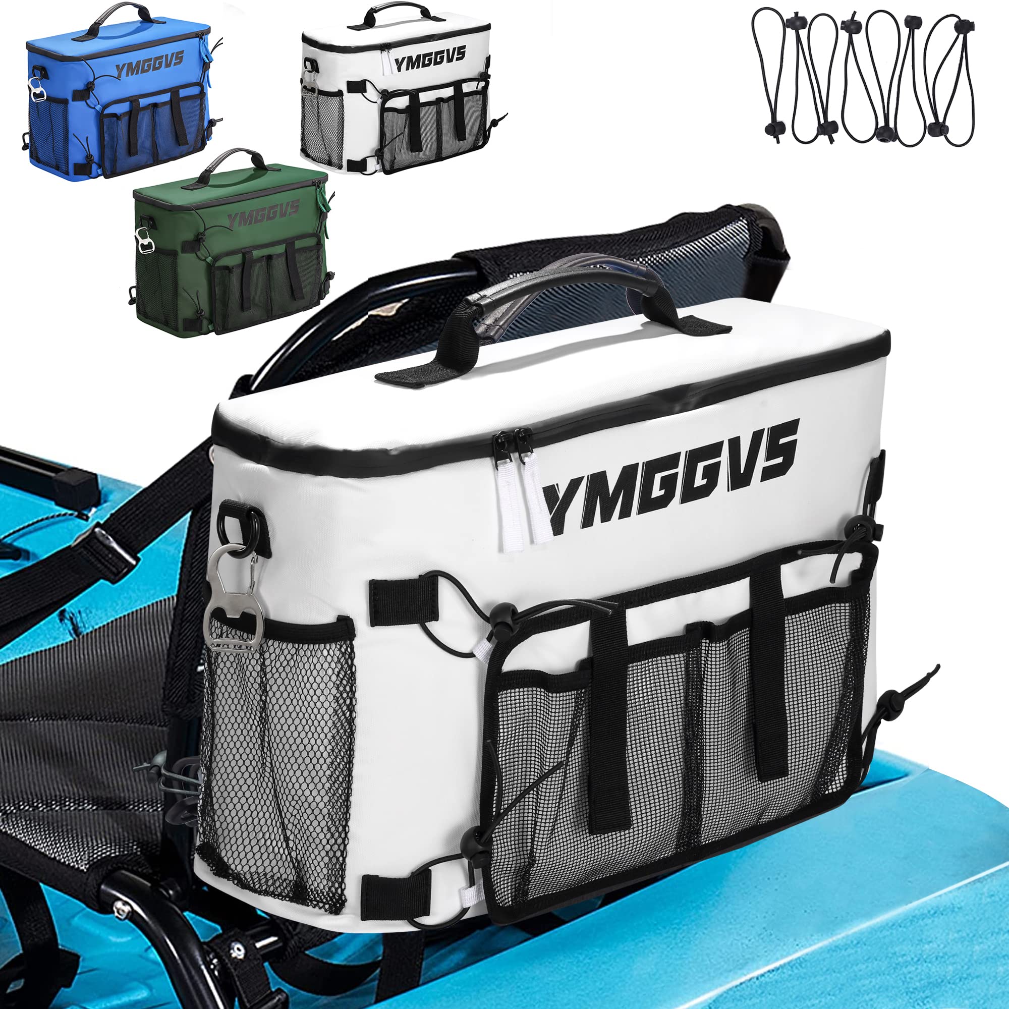 YMGGVS Kayak Cooler,Waterproof Seat Back Cooler for Kayaks,Kayak Accessories Cooler Bag,High Capacity ice Cooler for Kayaking, Fishing,Camping, Beach,with Bottle Opener,Keep Cold All Day