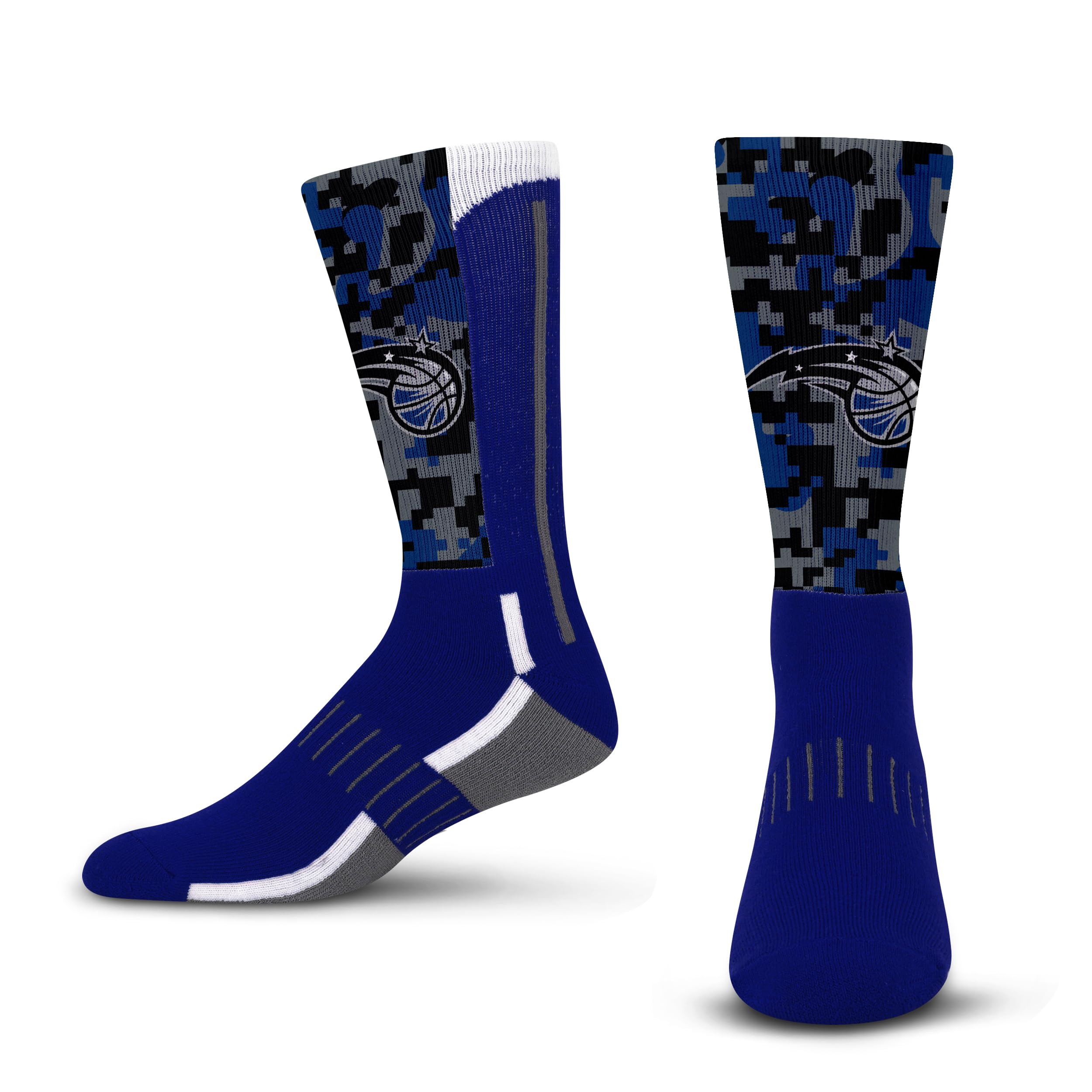 For Bare Feet Men's NBA Digi Mashup Crew Sock Large
