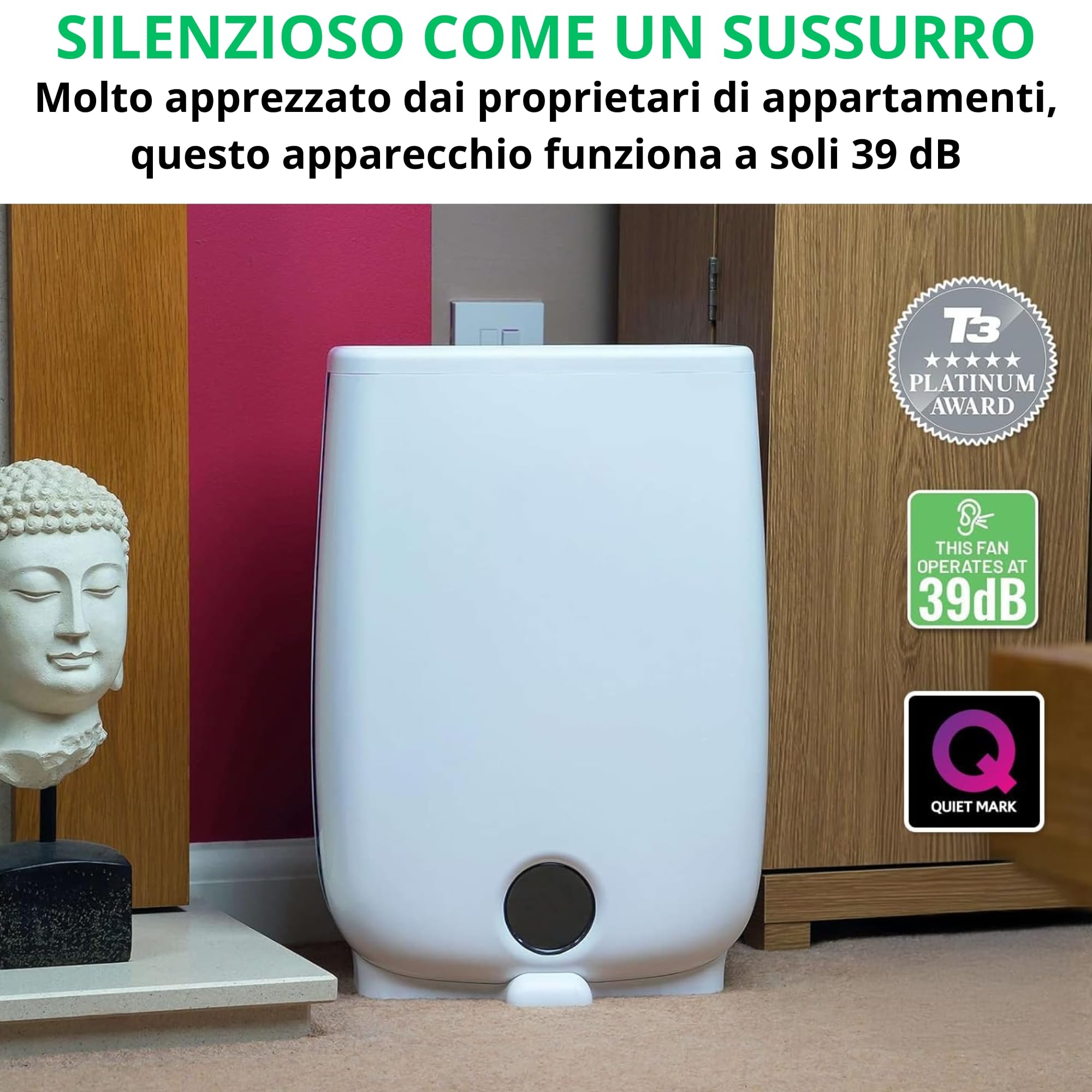 Meaco DD8L Deumidificatore per disidratazione, Ionizzatore, Ideale per l'uso in Locali Non riscaldati (Inferiore a 10 °C), Funzione Auto-Restart, 660 W, 240 V, Blanc Avec Bordure Bleue