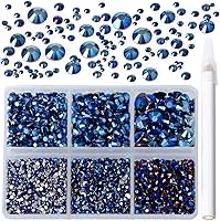 Vista 72 de 2880 diamantes de imitación para arte de uñas, sin termofijación, fijación con pegamento, cristales redondos de vidrio con base plana para hacer