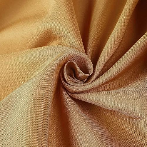 Miniatura 3 de 6 manteles redondos dorados de 120 pulgadas, manteles de tela para bodas, fiestas, recepción, banquetes, eventos, cocina, comedor