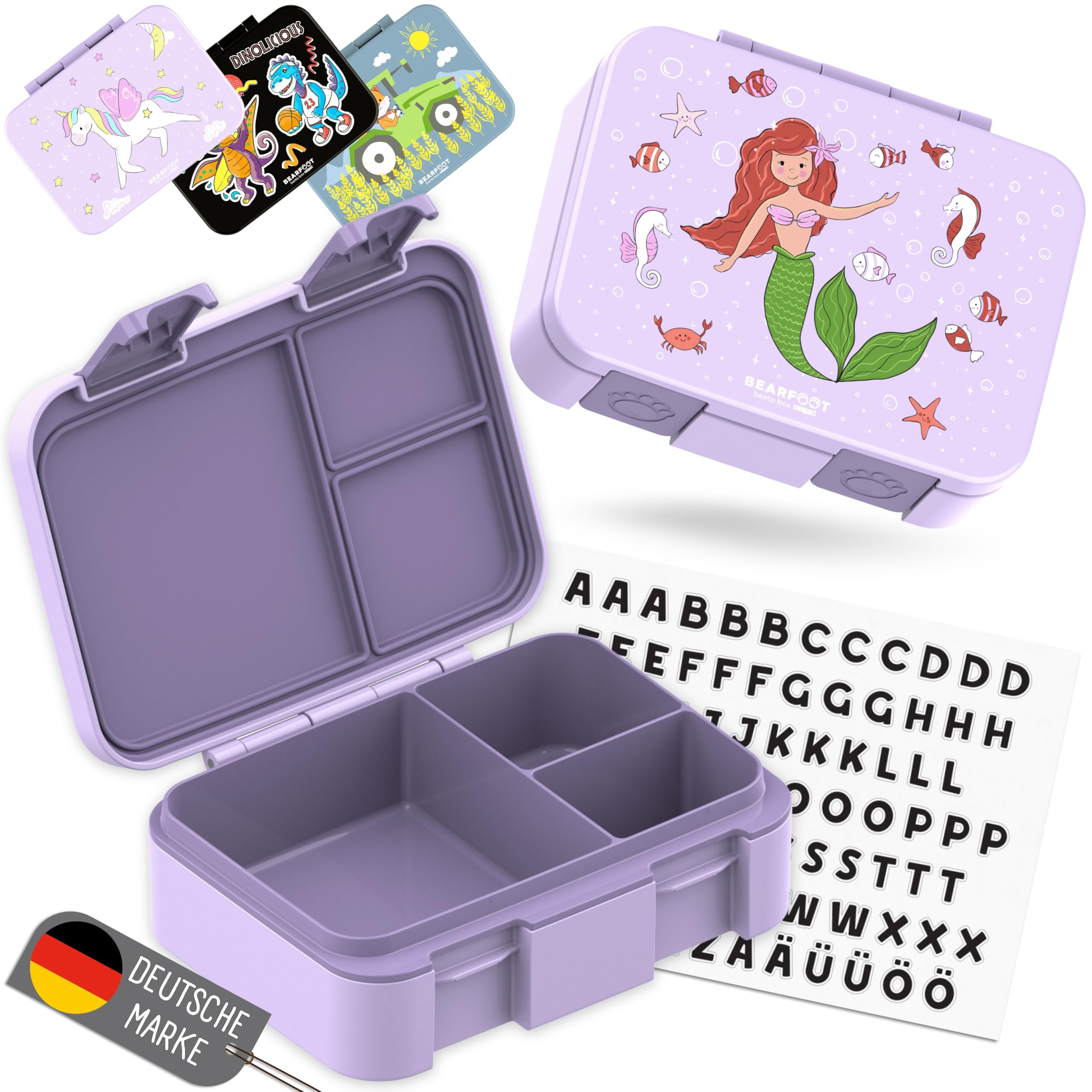 BEARFOOT Bento Box COMPACT | Meerjungfrau-lila 650ml