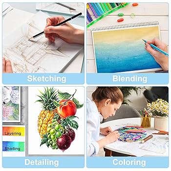 KALOUR 水彩色鉛筆 520色セット Amazon.com : KALOUR Pro Colored Pencils,Set of 520 Colors