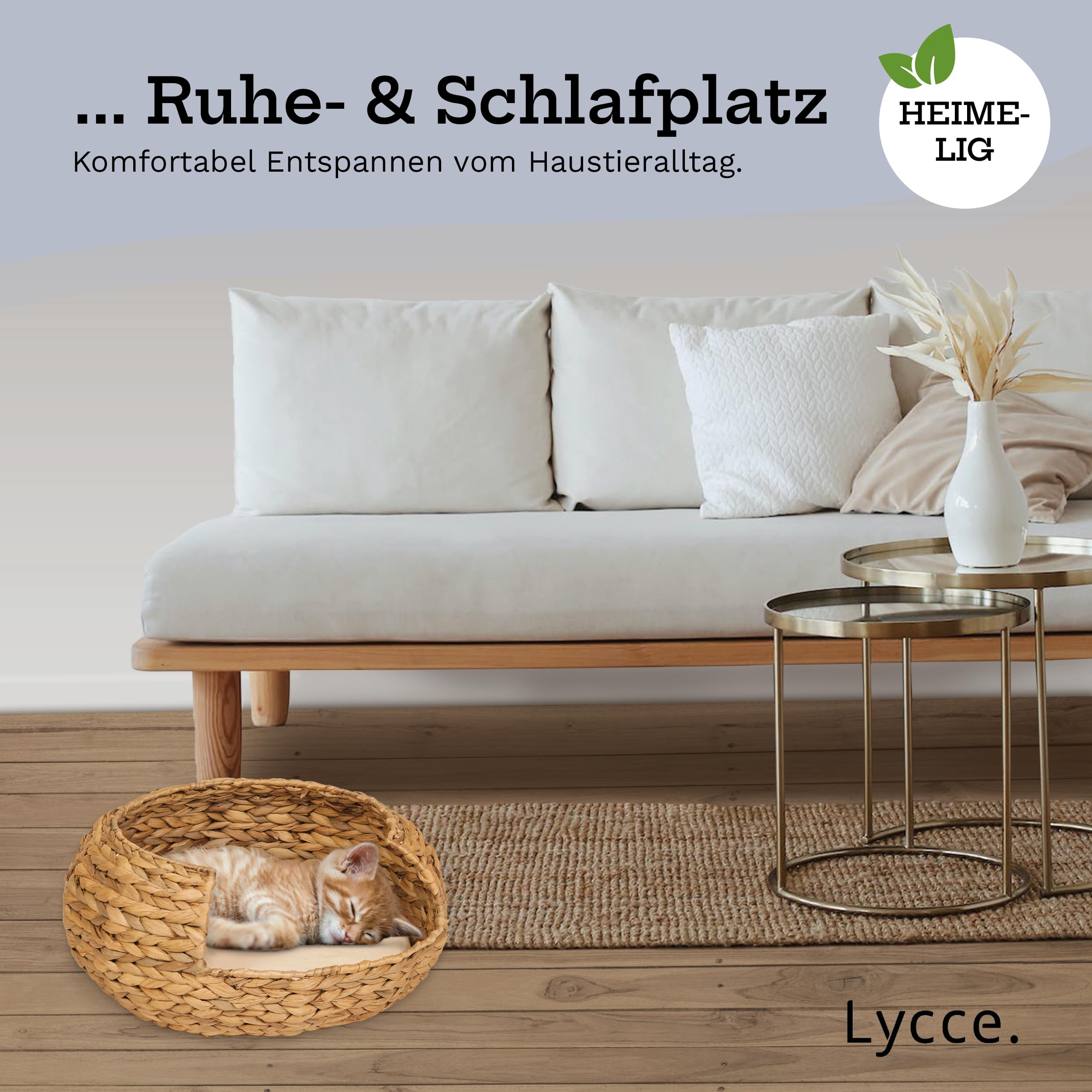 Lycce Katzenkorb Opal Wasserhyazithe Ø 42cm