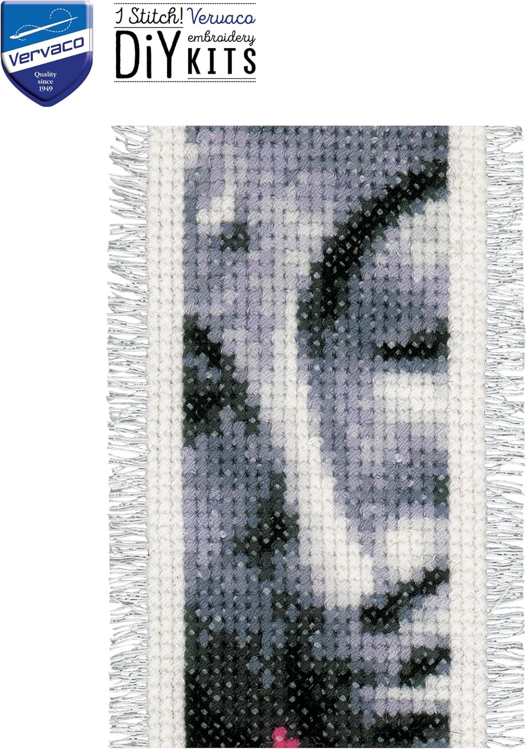 Vervaco Cross Stitch Bookmark Kit Lotus and Buddha (Set of 2) 2.4" x 8"