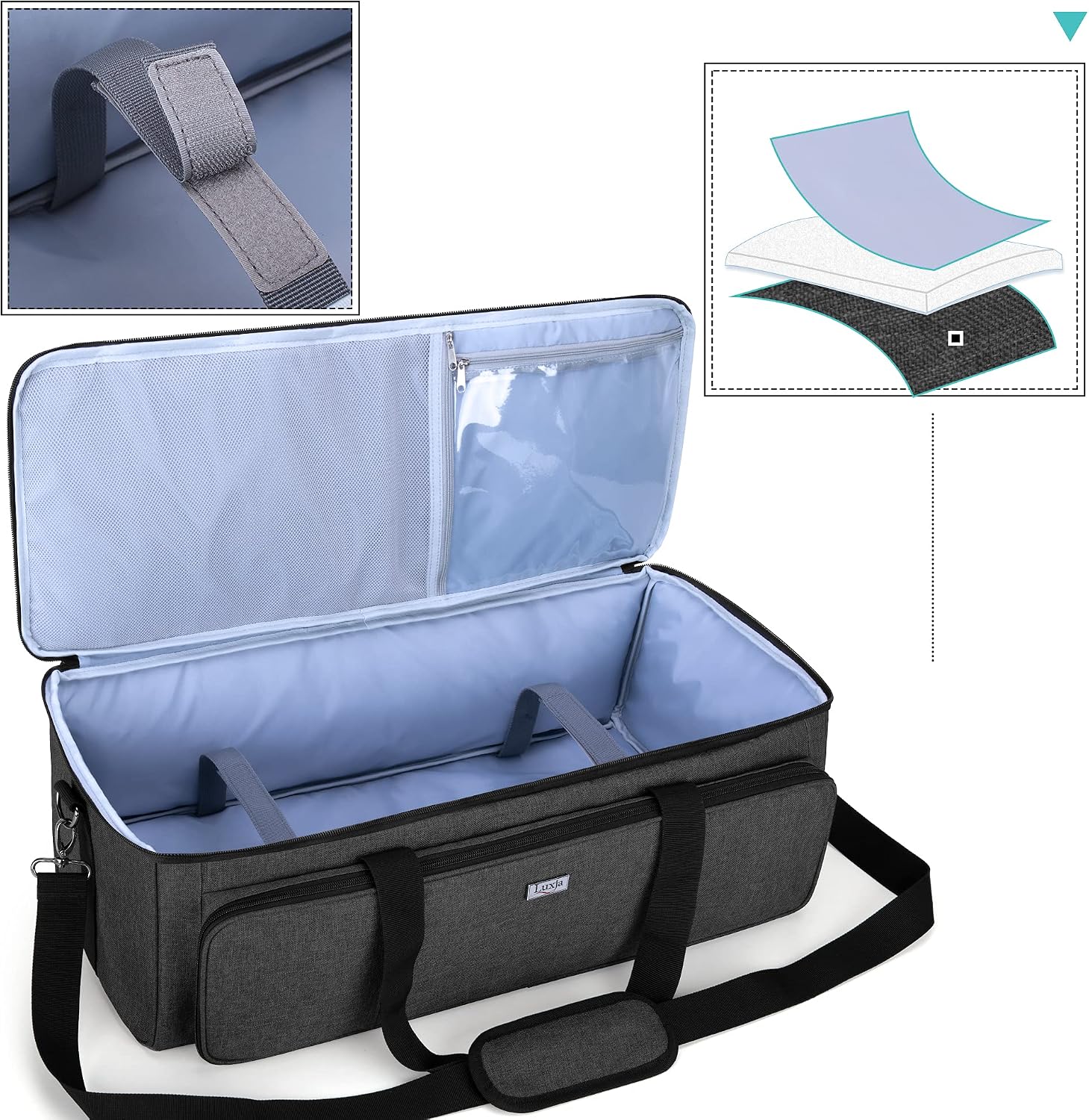 Luxja Carrying Case Compatible with Cricut Maker (Explore Air, Air 2), Storage Bag Compatible with Cricut Die-Cut Machine and Accessories (Bag Only)