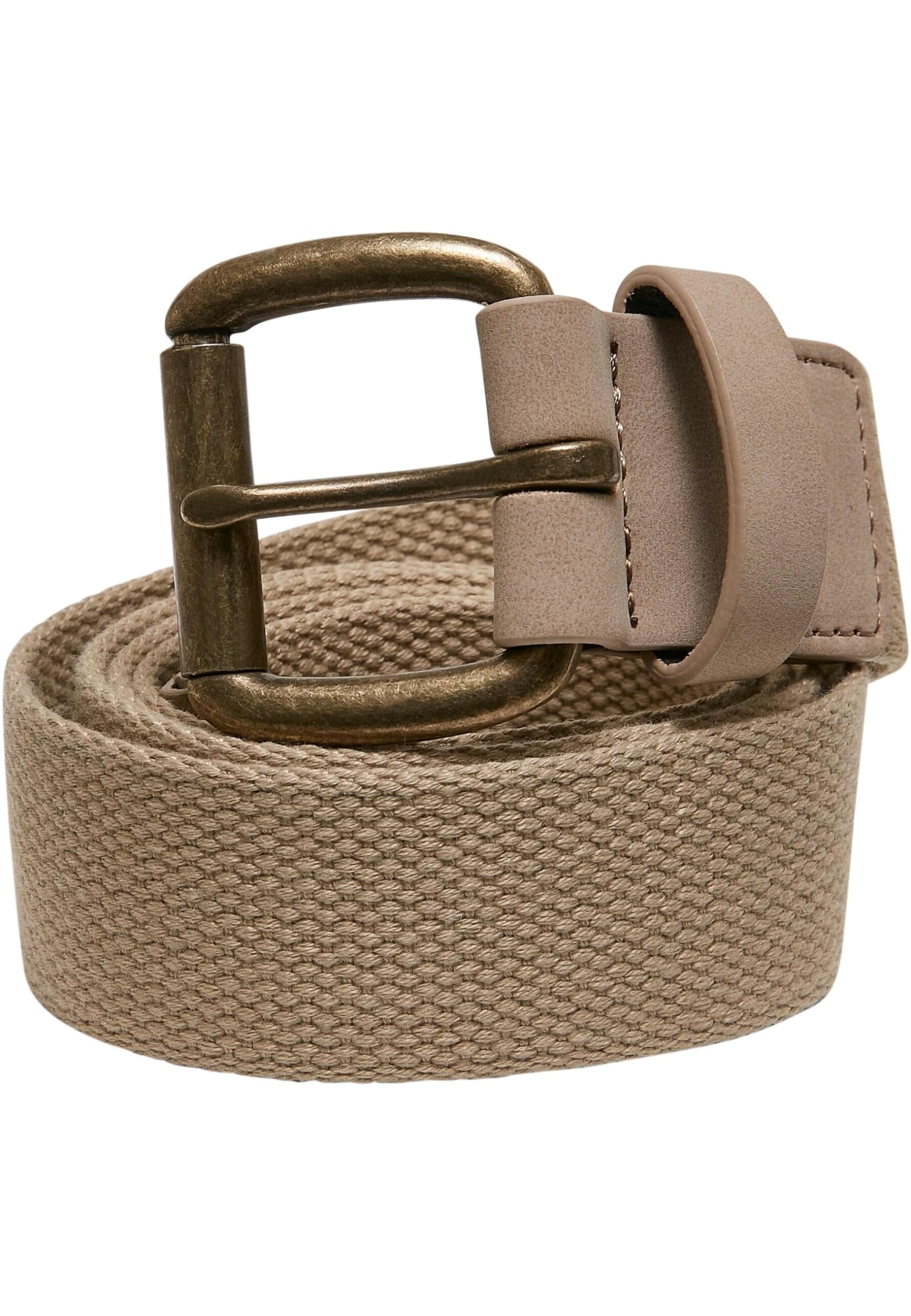 Urban Classics Eyelet Canvas Belt, Beige, L/XL