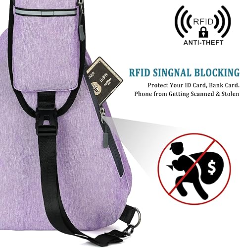 Miniatura 3 de WEREWOLVES Sling Bag Crossbody Backpack with USB Charging Port, Water Resistant Hiking Shoulder Bag Unisex Casual Daypack