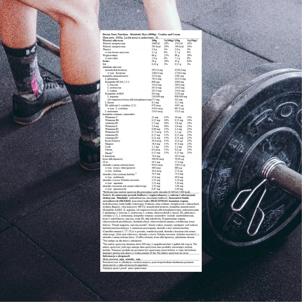 Metabolic Mass, Cookies & Cream - 6000g