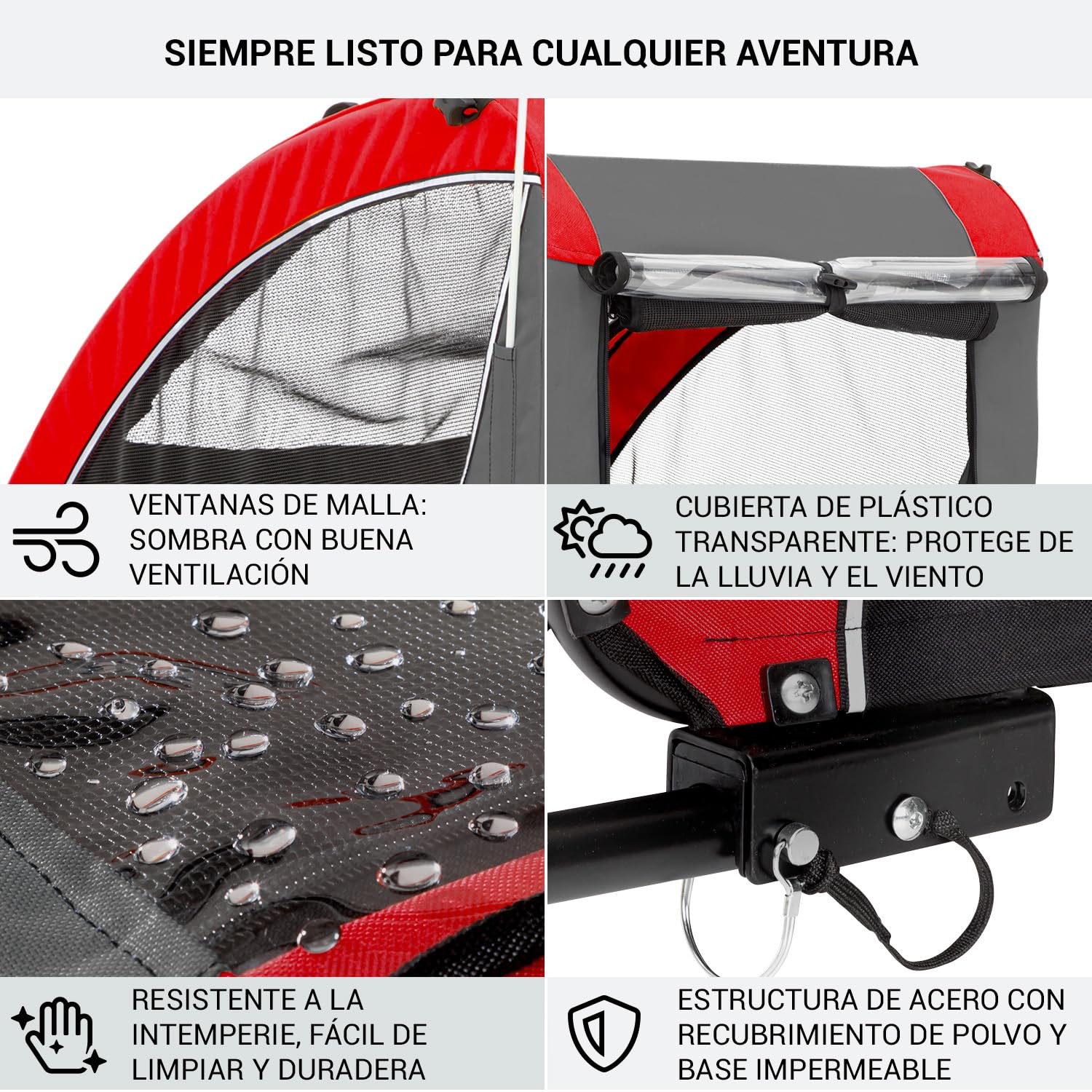 Klarfit Husky Carro Perro Remolque Bicicleta