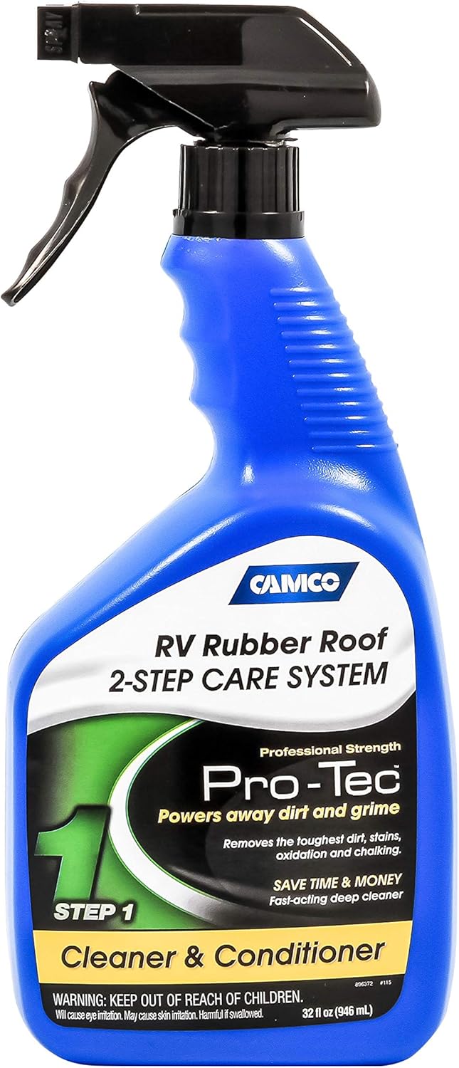 Camco 41066 Rubber Roof Clean/Cond 32 Oz, 32. Fluid_Ounces, Cleaning, Storage & Maintenance