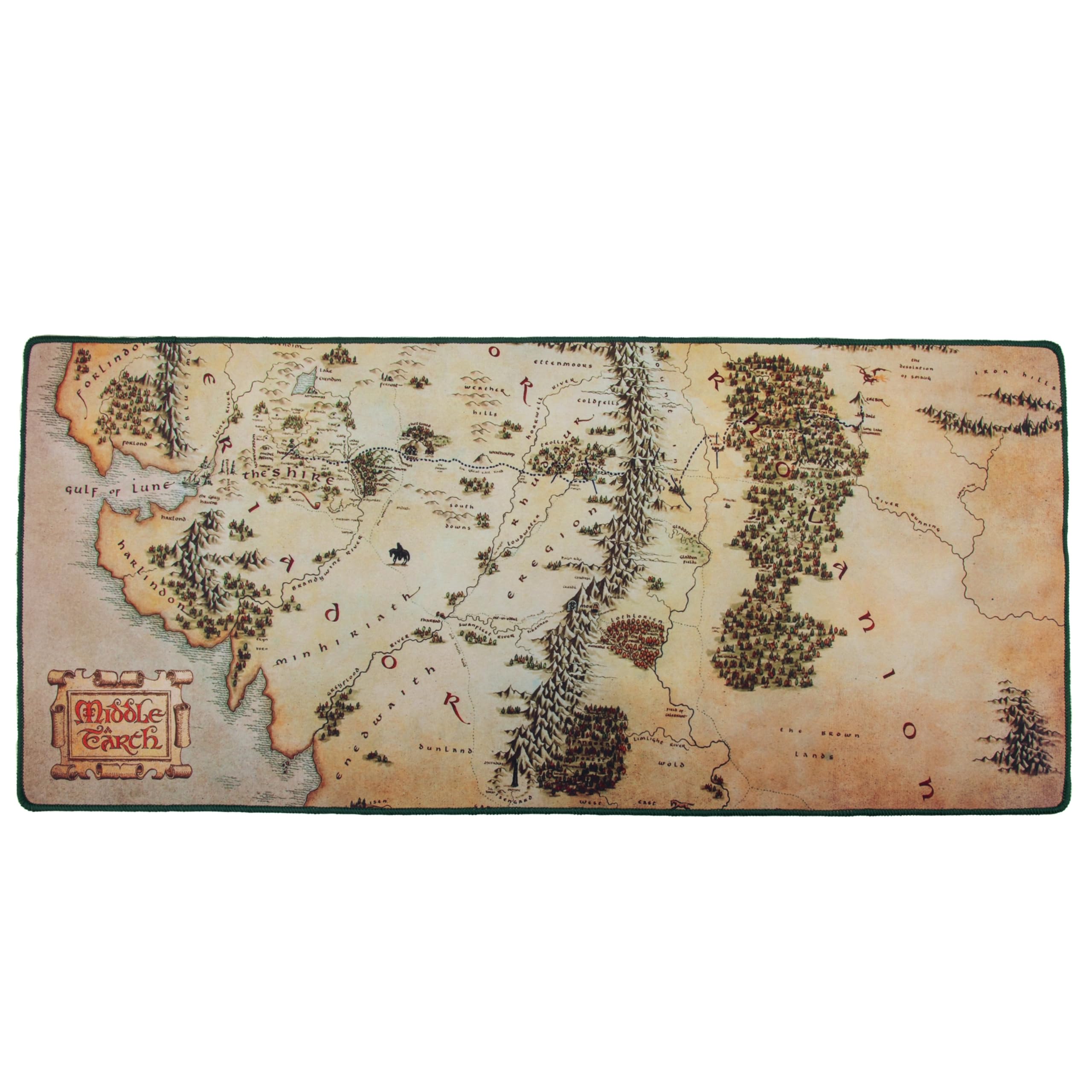 Cinereplicas Lord of the Rings – Office Mat Middle Earth – 80 x 35 cm – Officially Licensed