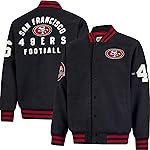 Ultra Game NFL Official Adults Classic Varsity Coaches Jacket Coat - Unisex, San Francisco 49ers, Team Color, X-Large
