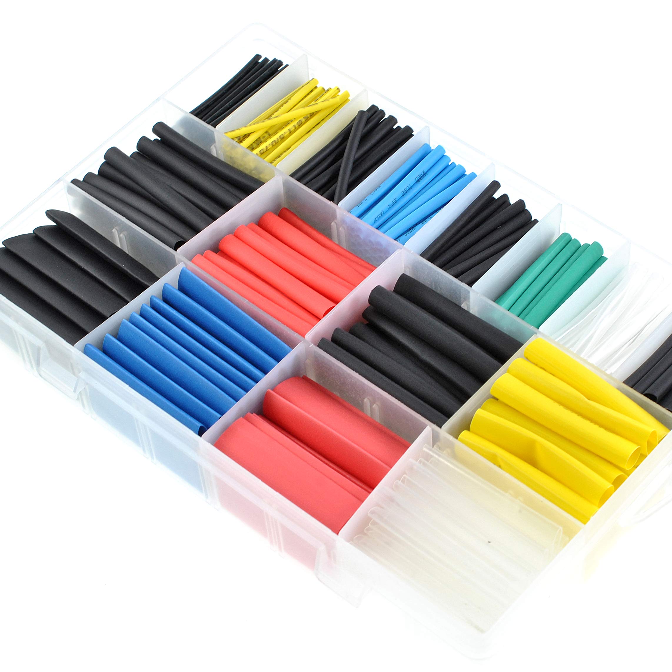 580 Piezas Tubo Termorretráctil 2:1 6 Colores 11 Tamaños Juego De Tubos Conjunto Combinado De Envoltura De Cables Para Hogar Coche Bricolaje Seguro