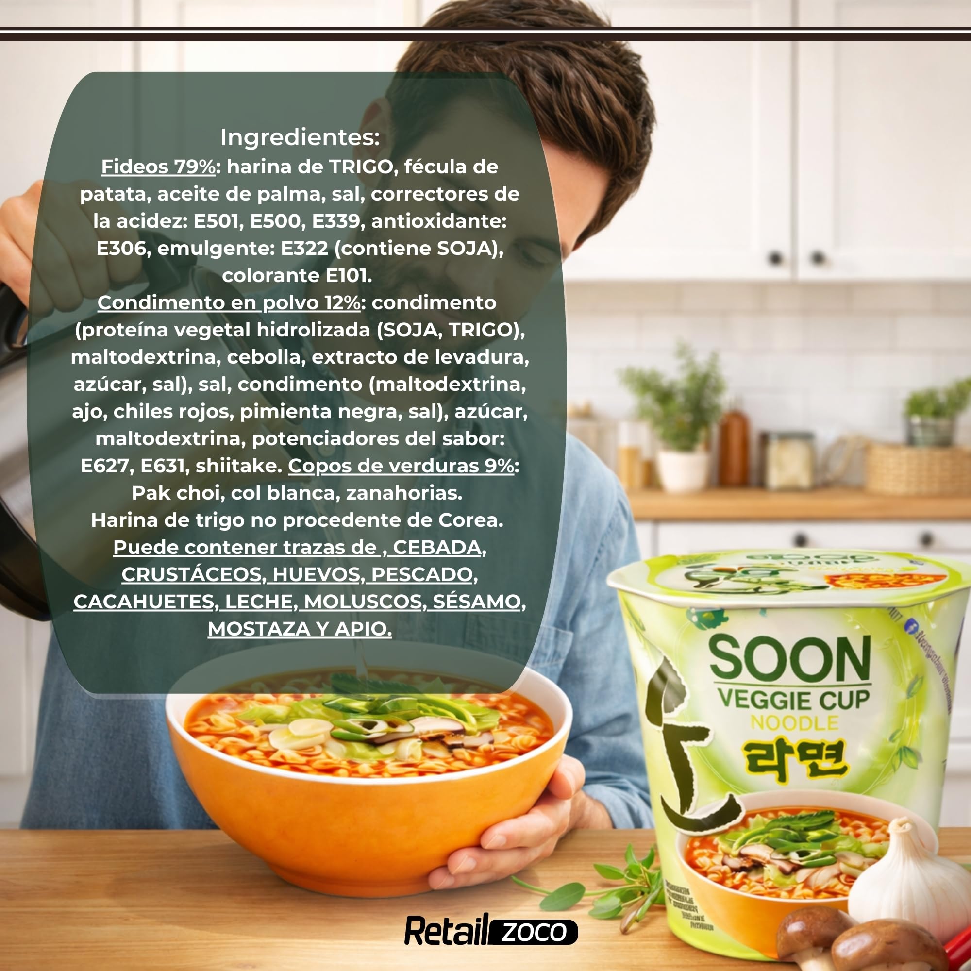 Ramen Verdura Nongshin, Fideos Instantáneos Nong Shim Shin Ramyun, Instant Noodle Ramen Corea, Original Coreano, Agrega agua caliente y cocina por 5 minutos, Contiene 3 unidades de 67 g - imagen 4