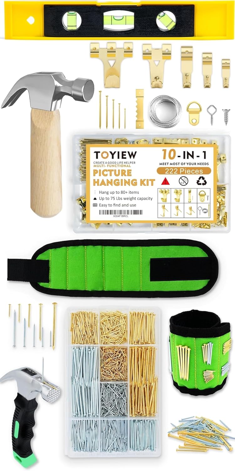224pcs Picture Hanging Kit and 1002pcs Hardware Nails Assortment Kit