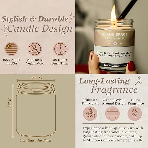 Miniatura 2 de Taylor Bundle  3 velas aromáticas de cera de coco de soja vegana de 9 onzas para decoración del hogar, regalo para amigos, hombres, mujeres y