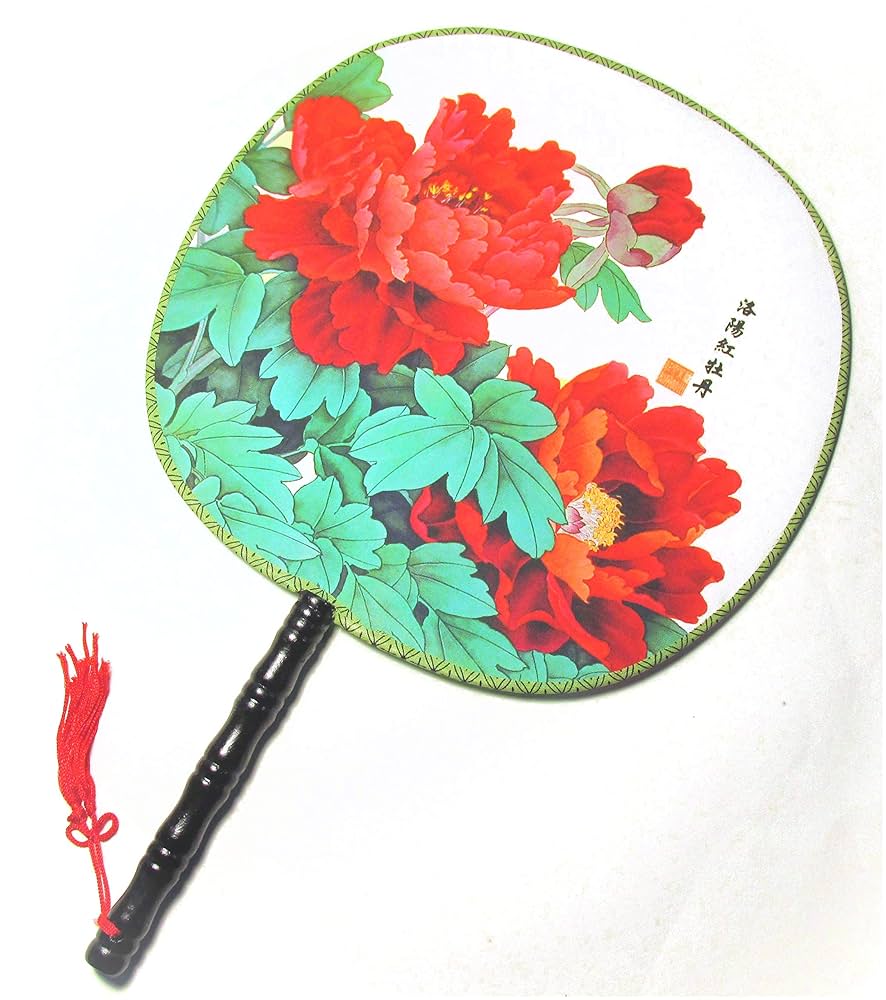 Amazon.co.jp: 古典丸形団扇 踊り扇子団扇（うちわ）中国伝統柄