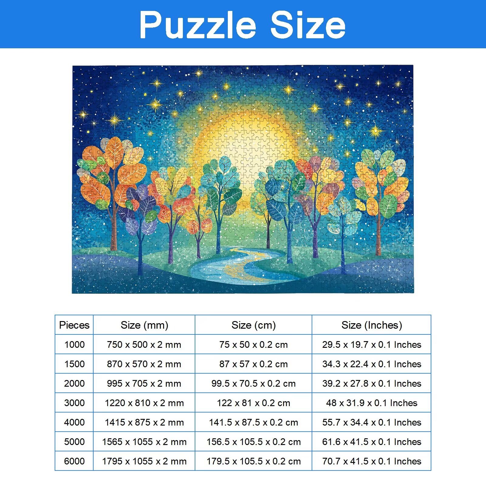Puzzle 3000 Piezas Fantasía, Puzzle Paisaje con Caja para Adultos, 122x81cm, DIY 3000 Piezas Rompecabezas Madera para Adultos, Rompecabezas Desafiante para Decoracion Hogar, Regalo Mujer, -7389