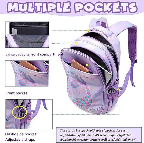 Miniatura 5 de BLUEFAIRY - Mochilas para niños y niñas escuela primaria jardín de niños