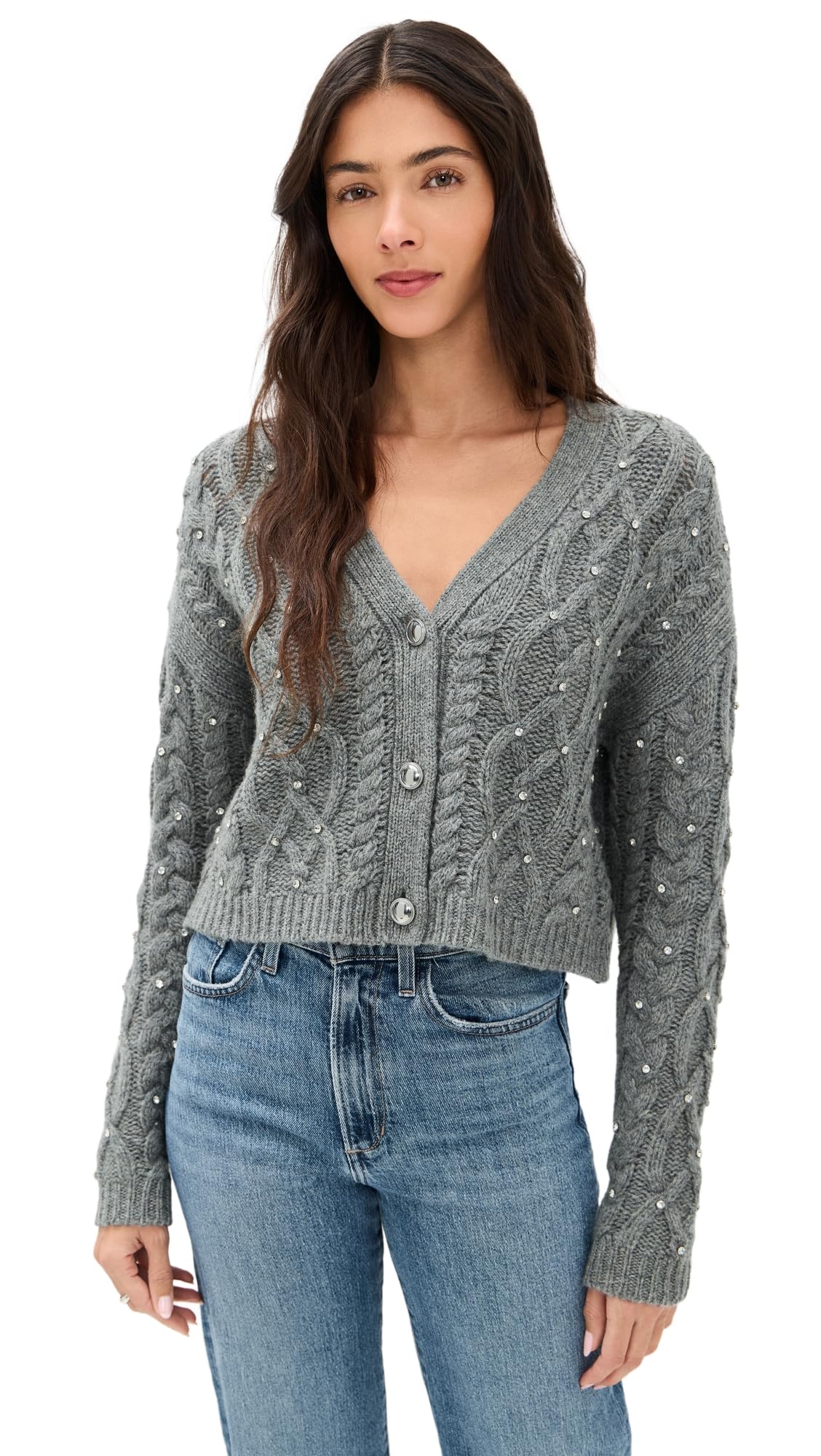 LE BOP Womens Sophie Gemstone Sweater