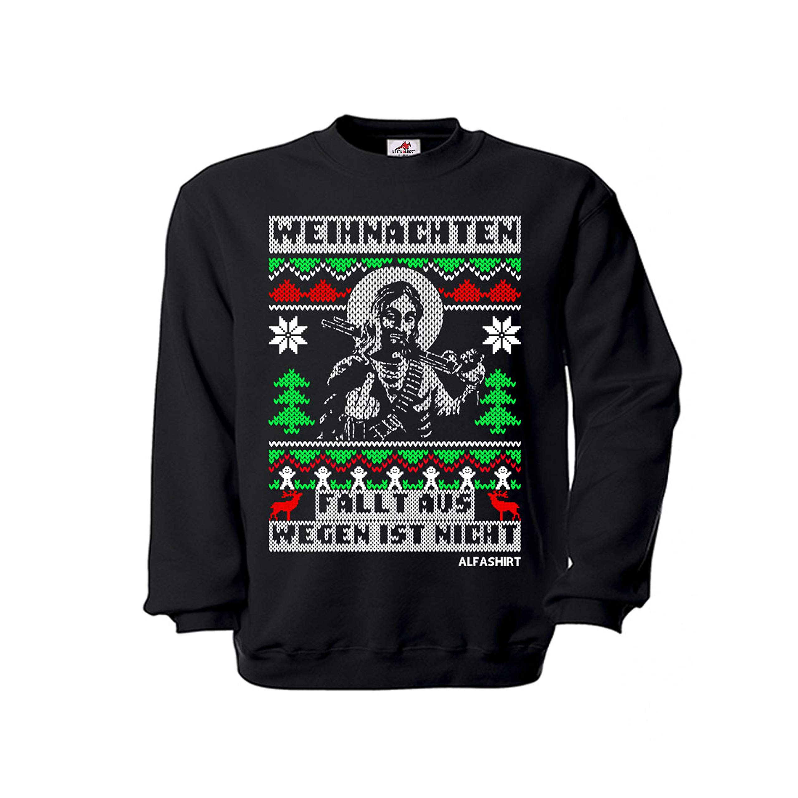 Pull-over de Noël 2020 Lockdown noir en taille XXL pour homme