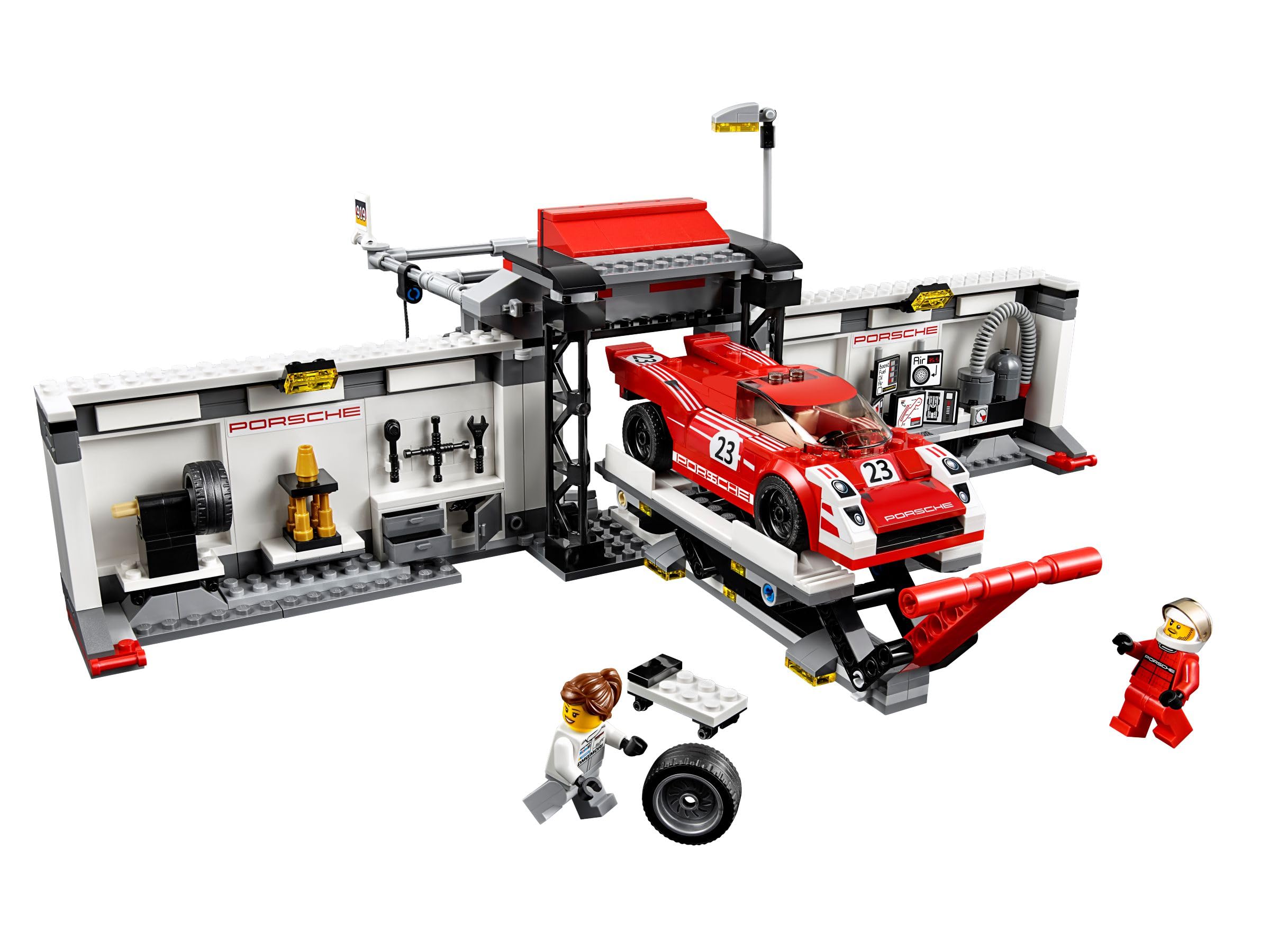 Building Kit Lego Speed Champions 75876 Porsche 919 Hybrid and 917 K Pit Lane