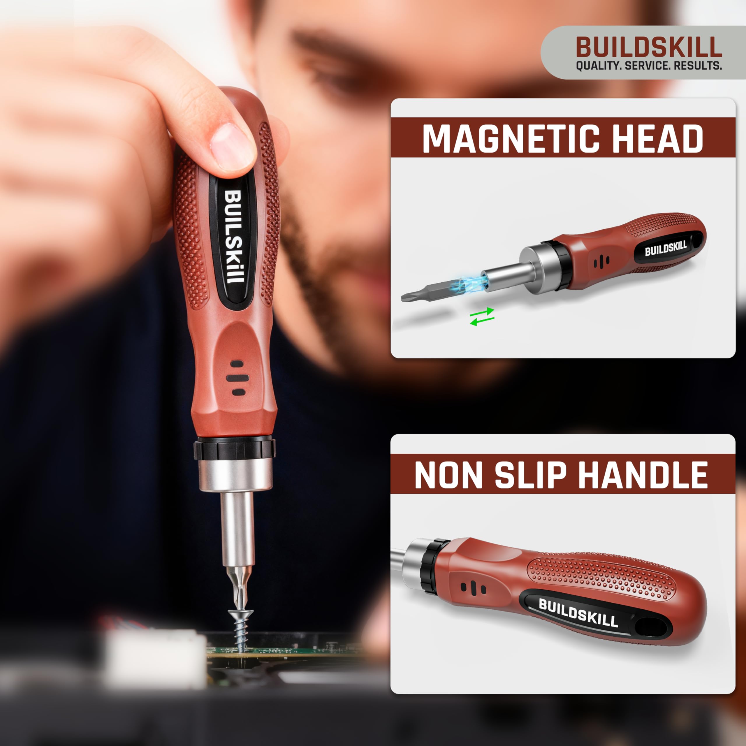 BUILDSKILL 101 Piece Ratchet Screwdriver Kit - Repair Tools -6 BUILDSKILL 101 Piece Ratchet Screwdriver Kit - Repair Tools -6