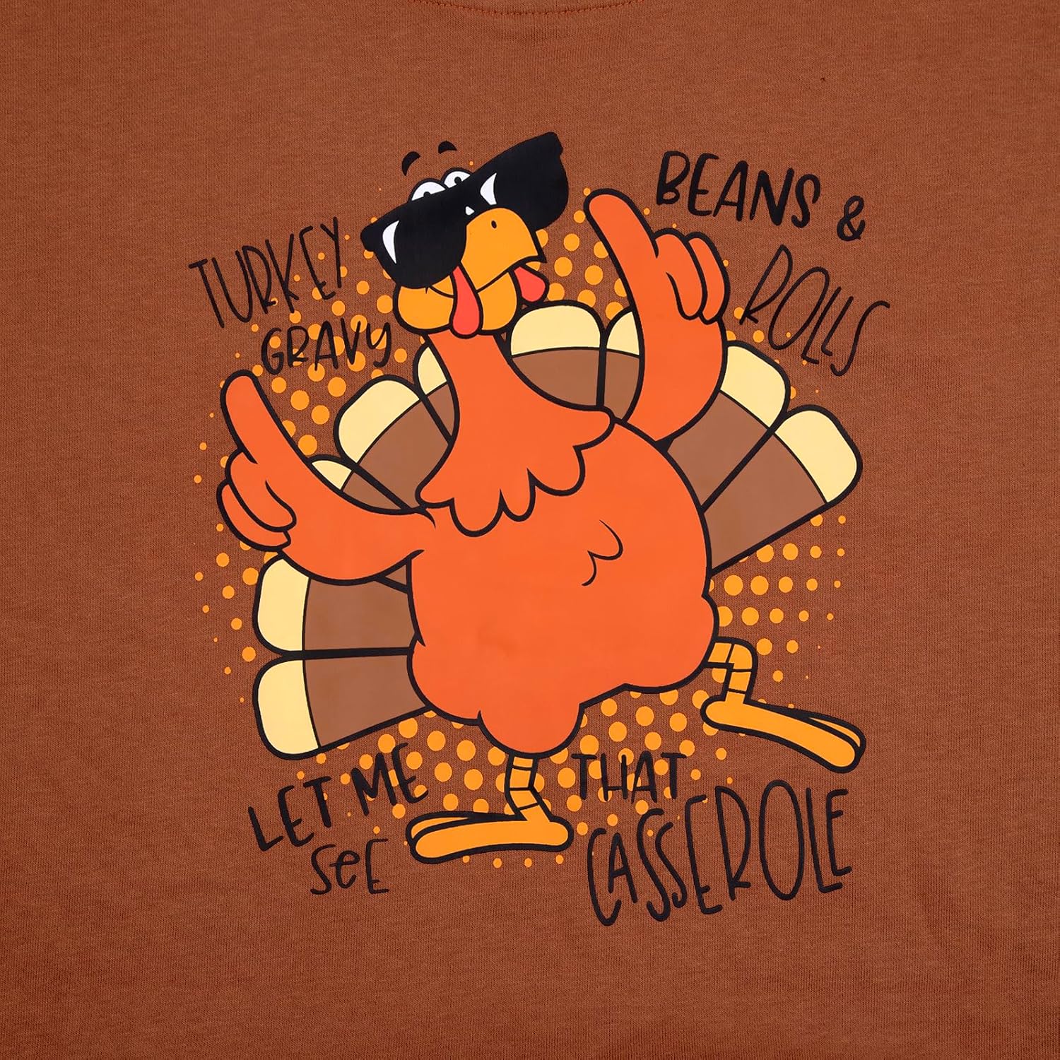 Thanksgiving Sweatshirts Women Turkey Gravy Beans And Rolls Sweatshirt Funny Turkey Graphic Pullover Fall Shirt Tops - Image 5