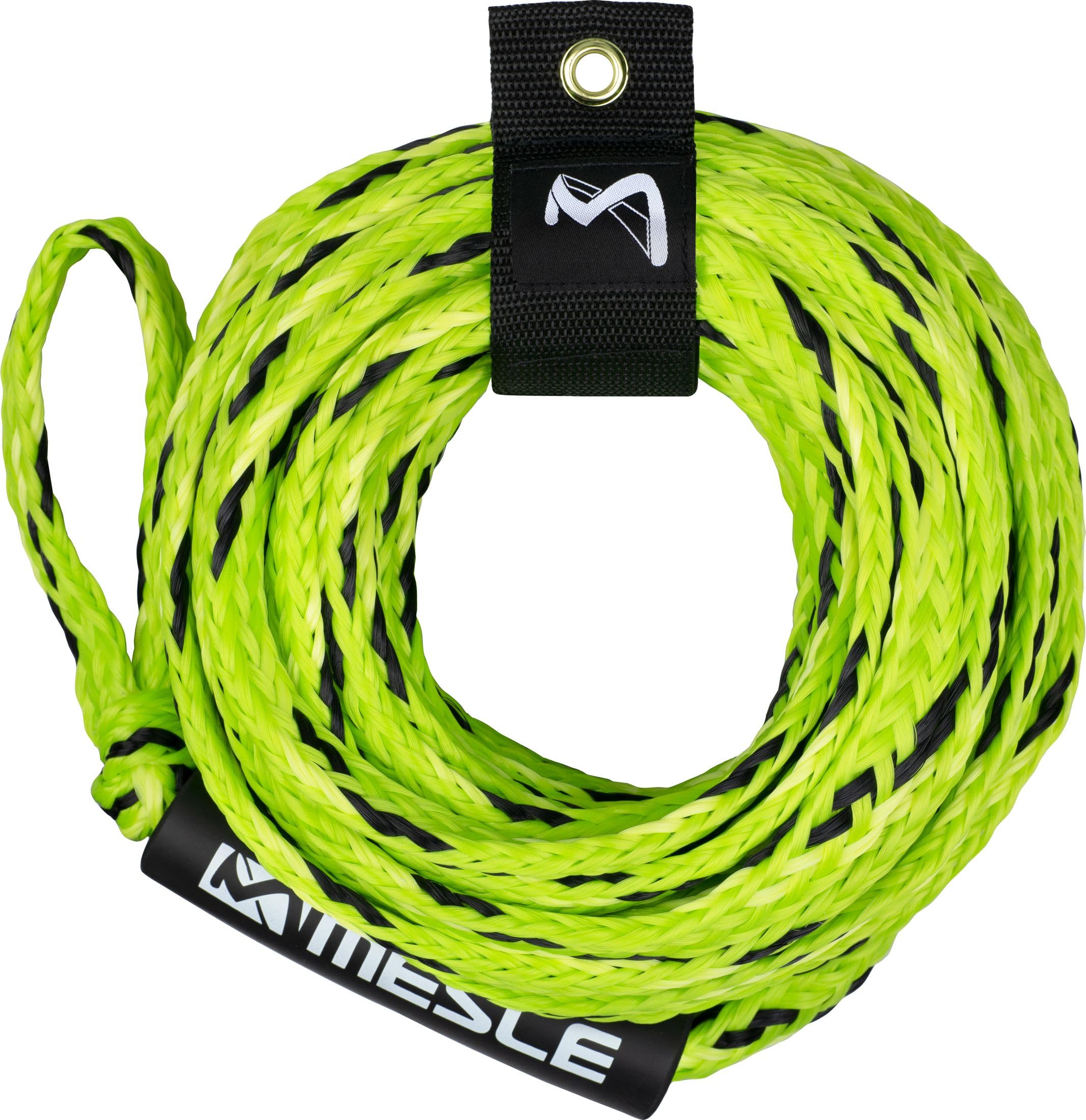 MESLE Schlepp-Leine Pro 4P 60' für Wassersport Tubes und Schleppreifen, mit Schwimmer, Zug-Seil für 4 Personen Towable, Länge 18,3 m
