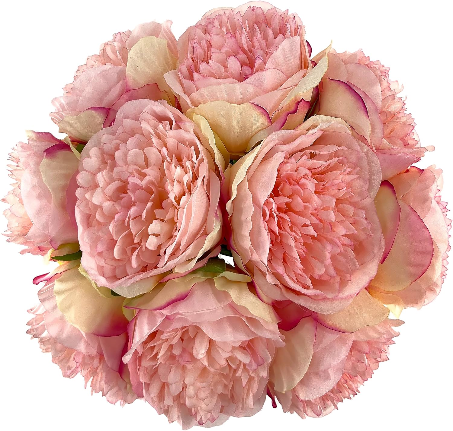 2 Bouquet 10Heads Artificial Fake Peony Flowers Silk Faux Flower for Home Office Party Wedding Decorations