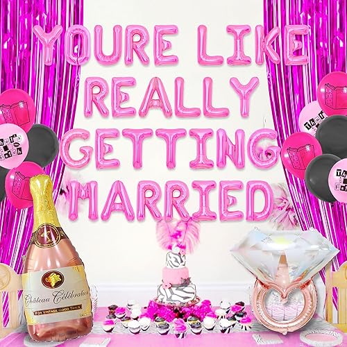 Miniatura 5 de LaVenty Youre Like Really Getting Married Globos Mean Girls Bachelorette Decoración Libro de Quemar Decoración Mean Girls Bridal Shower Decoración
