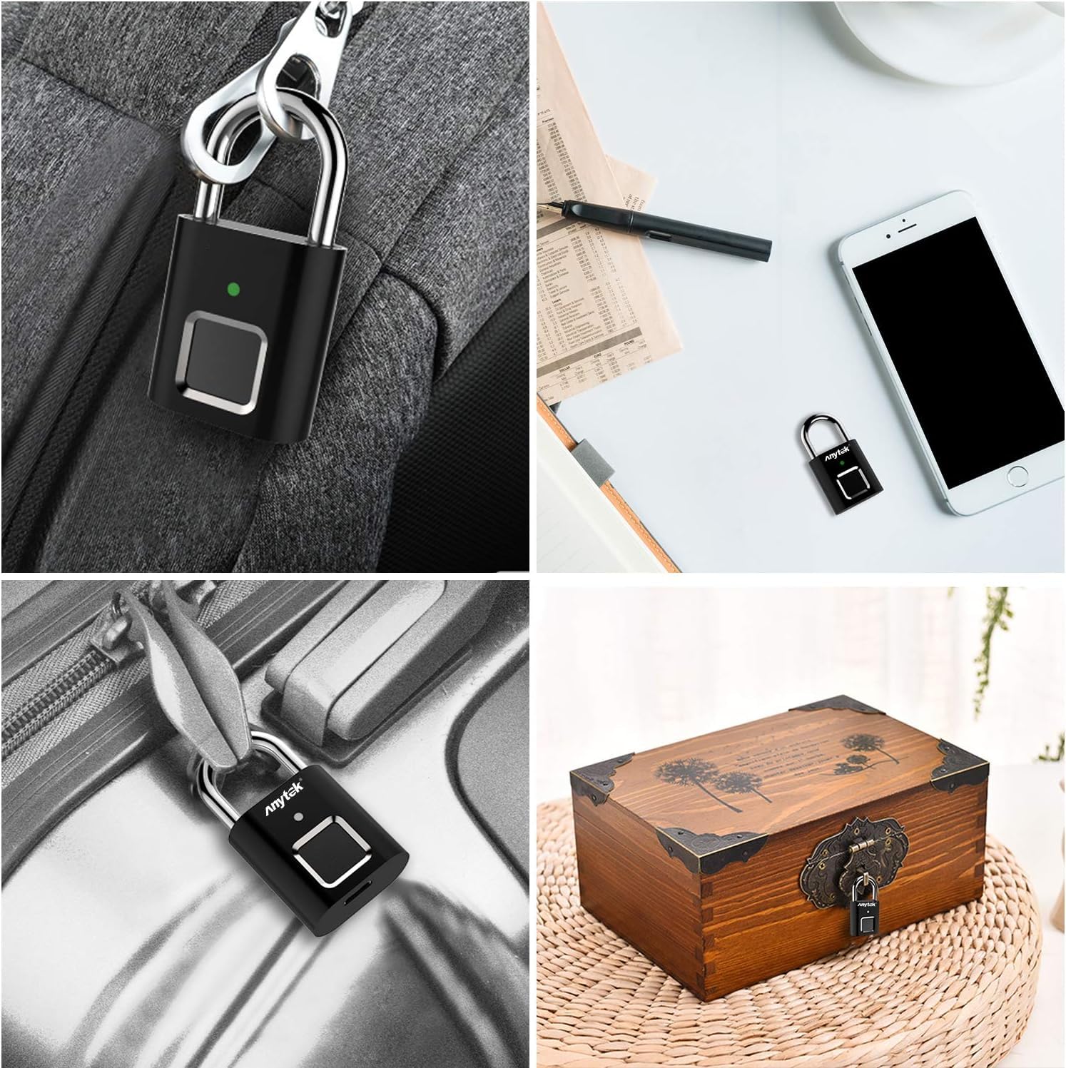 Lucchetto Per Impronte Digali Tuya Bluetooth Con Codice PIN ,sistema Di Controllo Accessi