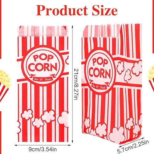 Miniatura 3 de 600 bolsas de palomitas de maíz, bolsas de papel de 1 onza, porciones individuales a granel para máquina de palomitas de maíz, noches de cine,