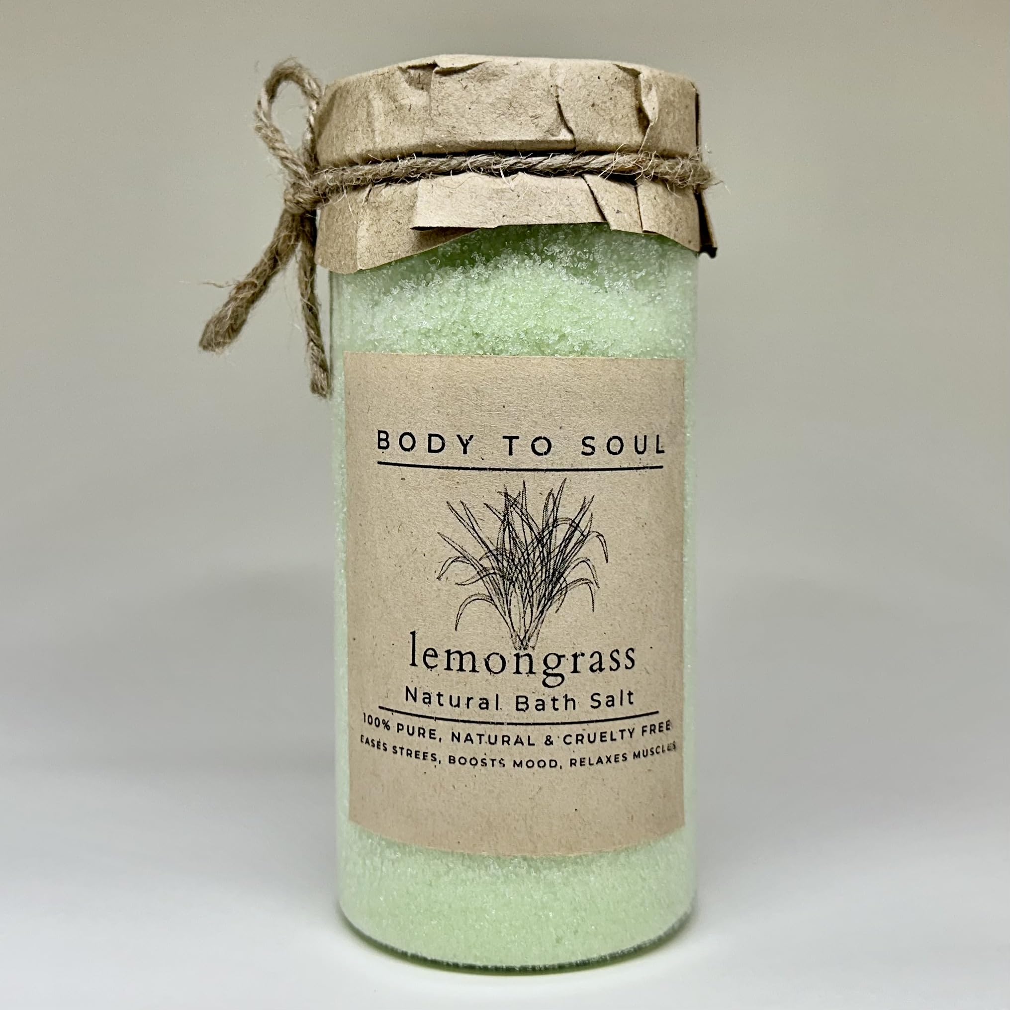 Bath Salt - body to soul (lemongrass) 350g - Ultimate Stress Relief, Mood Boost, and Muscle Relaxation | Unisex Spa Experience for All | 1 pcs-image-15