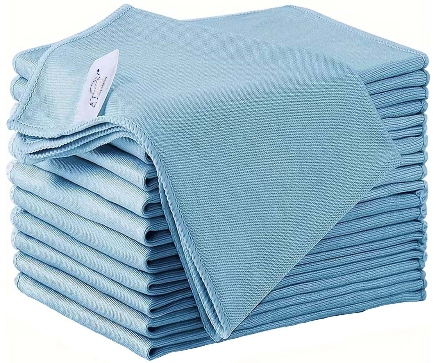 Xtremeauto Blue 10 X Microfibre Glass Cleaning Cloths 36X40cm – Lint Free, Ultra-Fine 300Gsm Window & Mirror Cloths For Streak-Free Glass Cleaning
