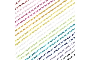 PH PandaHall Colorful Plastic Chain for Jewelry Making