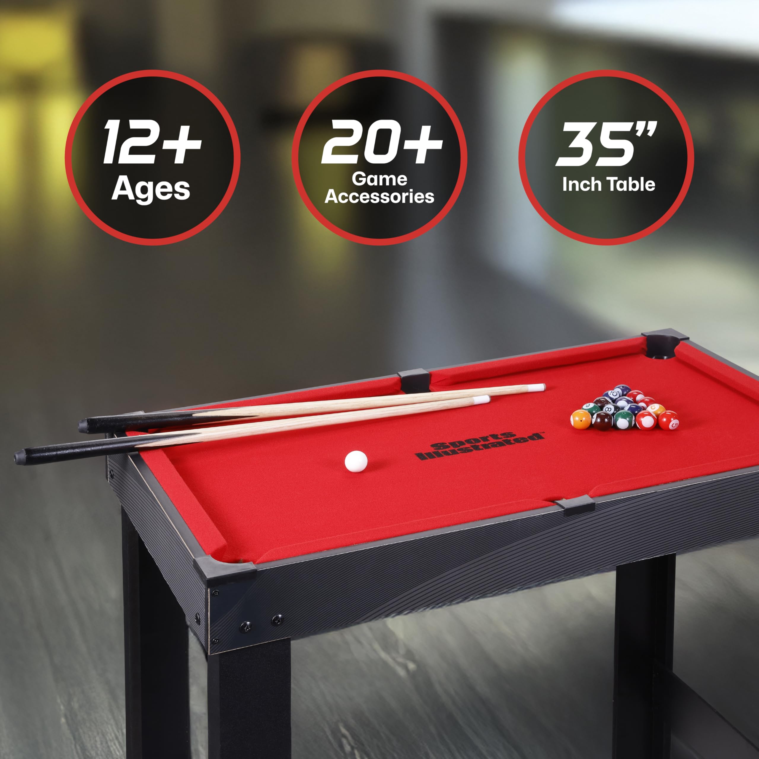 【送料無料 】大型マルチゲーム台 ビリヤード台、卓球台、サッカー台、ホッケー Amazon.co.jp: Sports Illustrated - 35インチ 4イン1マルチゲーム