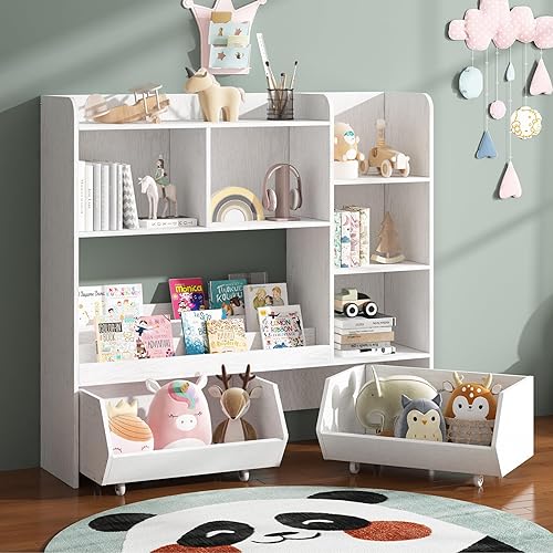 Miniatura 3 de Organizador de almacenamiento de juguetes, estantería y gabinete para niños y niñas, estantería multifuncional para niños y contenedor de