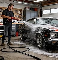 Vista 6 de Hourleey Pressure Washer Gun and Hose Kit, 30 FT Kink Resistant Power Washer Hose and Replacement Wand Extension, 5 Nozzle Tips, M22-14 Fitting