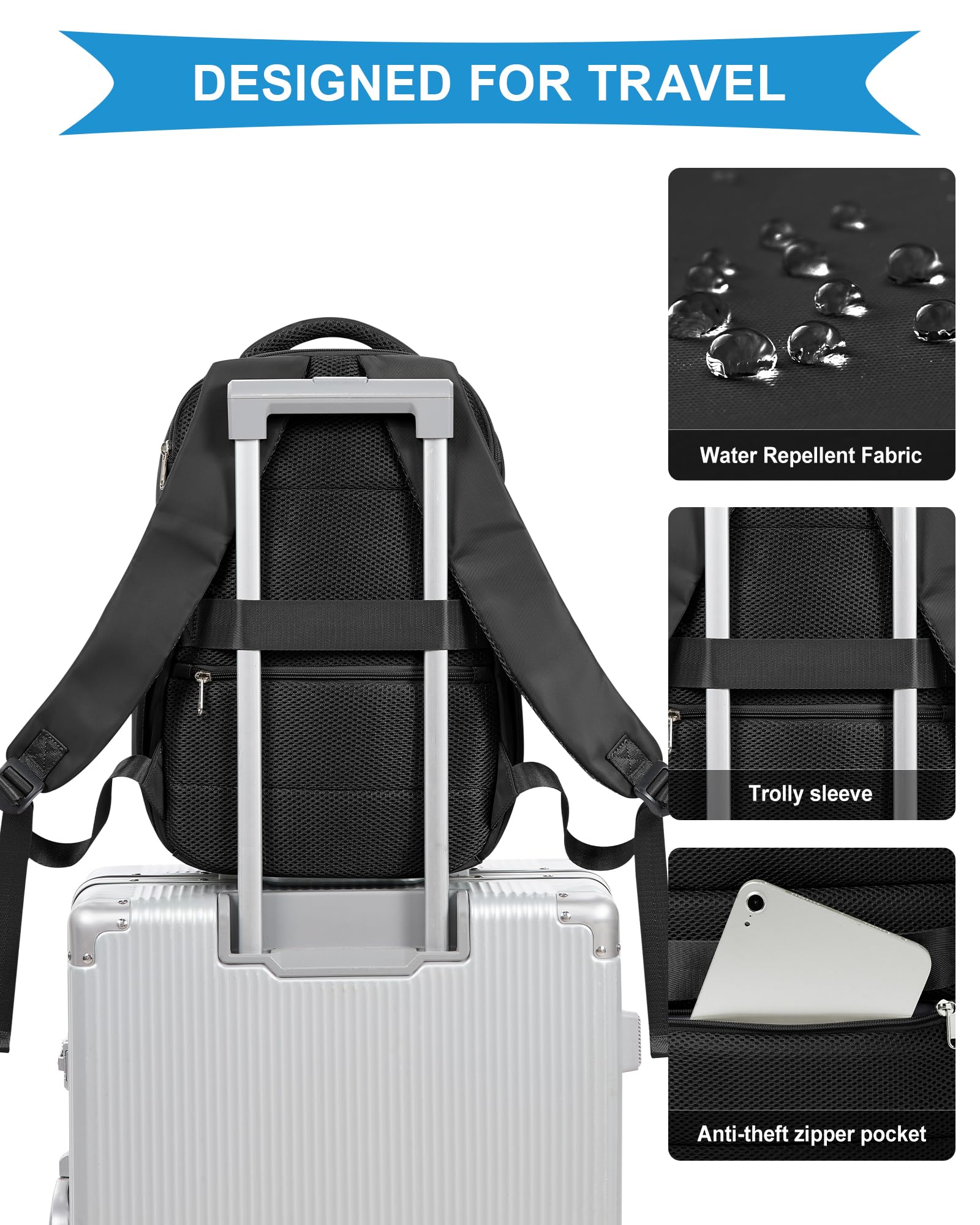 SZLX Zaino Ryanair 40x30x20 Sottovuoto Zaino da Viaggio 40x30x20 Wizzair | Bagaglio a Mano 40x30x20 Donna Uomo Borse da Cabina per Ryanair Easyjet Adatto a PC da 14 Pollici con USB e scomparto scarpe