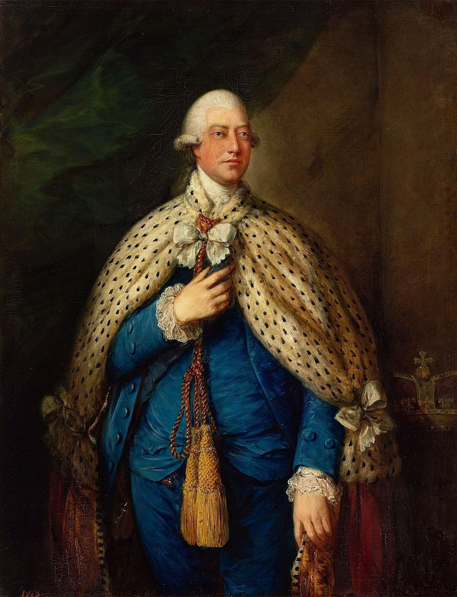 POSTERIIk Vintage Classic Picture Landscape Artwork Portrait of George Iii by Gainsborough Portrait Canvas Painting for Office Home Decor 60x90cm
