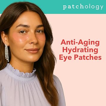 Patchology Serve Chilled Rose Hydrating Under Eye Patches Hyaluronic Acid & Antioxidant-Infused Eye Masks to Reduce Dark Circles, Puffiness & Fine Lines - Ideal Skincare Essentials (30 Pairs/Jar)