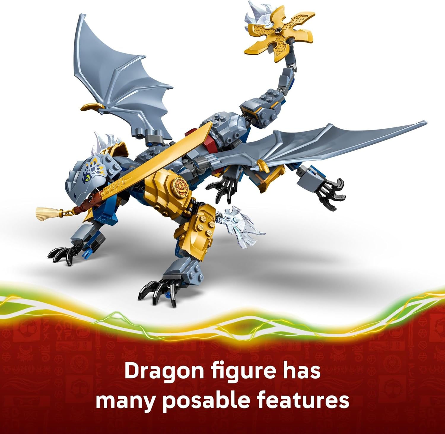 LEGO NINJAGO Ninja Dragon Riyu’s Battle Building Toy for Boys & Girls - Ninja Poseable Dragon Toy Playset for Kids, Ages 7+ - Includes 4 Minifigures for Pretend Play - Gift Idea for Birthdays - 71855